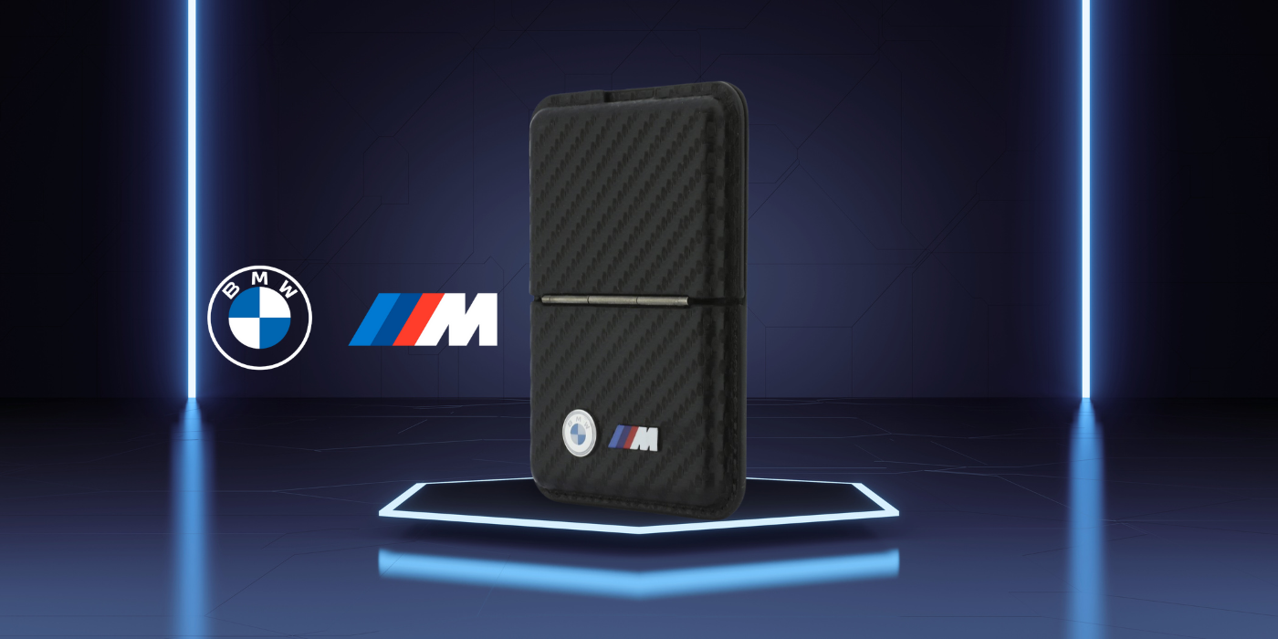Dėklas Piniginė BMW M Carbon Metal Logos MagSafe juoda aprašymas - Prekės nuotrauka