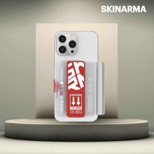 Dėklas Piniginė Skinarma Mirage Phaze Magnetic Grip Stand raudona aprašymas - Prekės nuotrauka