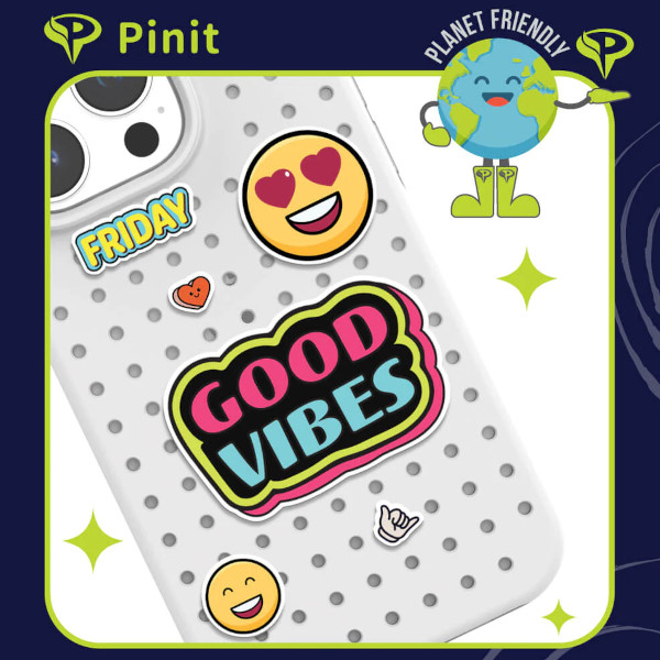 Pinit Emoji segtukas, spalvotas, Pinit dėklas, 3 raštas aprašymas - Prekės nuotrauka