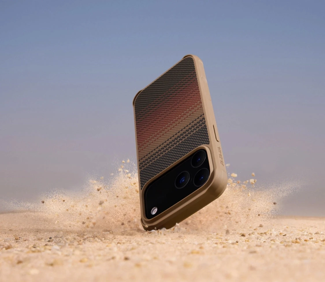 Dėklas Pitaka Aramid ProGuard Case Apple iPhone 17 Pro, sunset aprašymas - Prekės nuotrauka Dėklas Pitaka Aramid ProGuard Case Apple iPhone 17 Pro, sunset aprašymas - Prekės nuotrauka