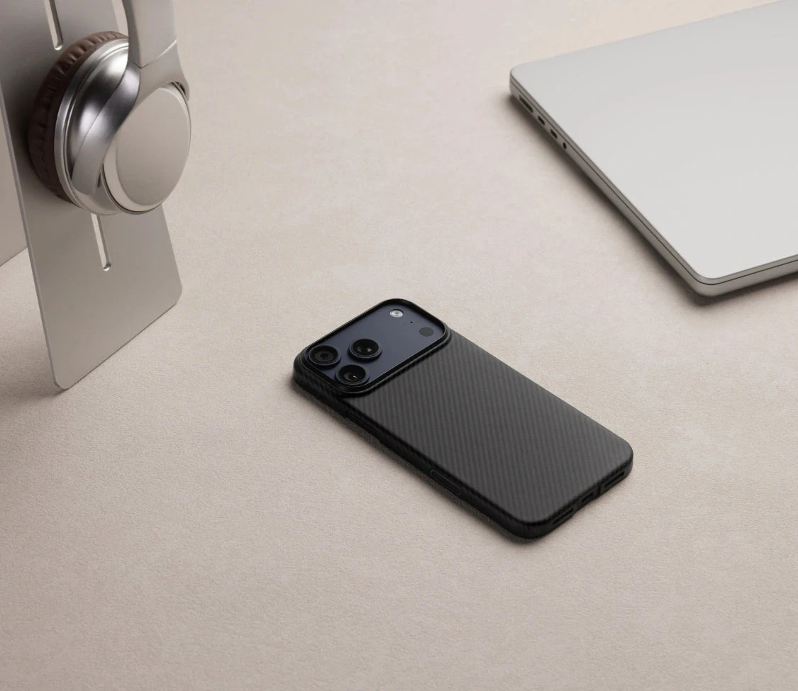 Dėklas Pitaka Aramid ProGuard Case Apple iPhone 17 Pro, juodas aprašymas - Prekės nuotrauka