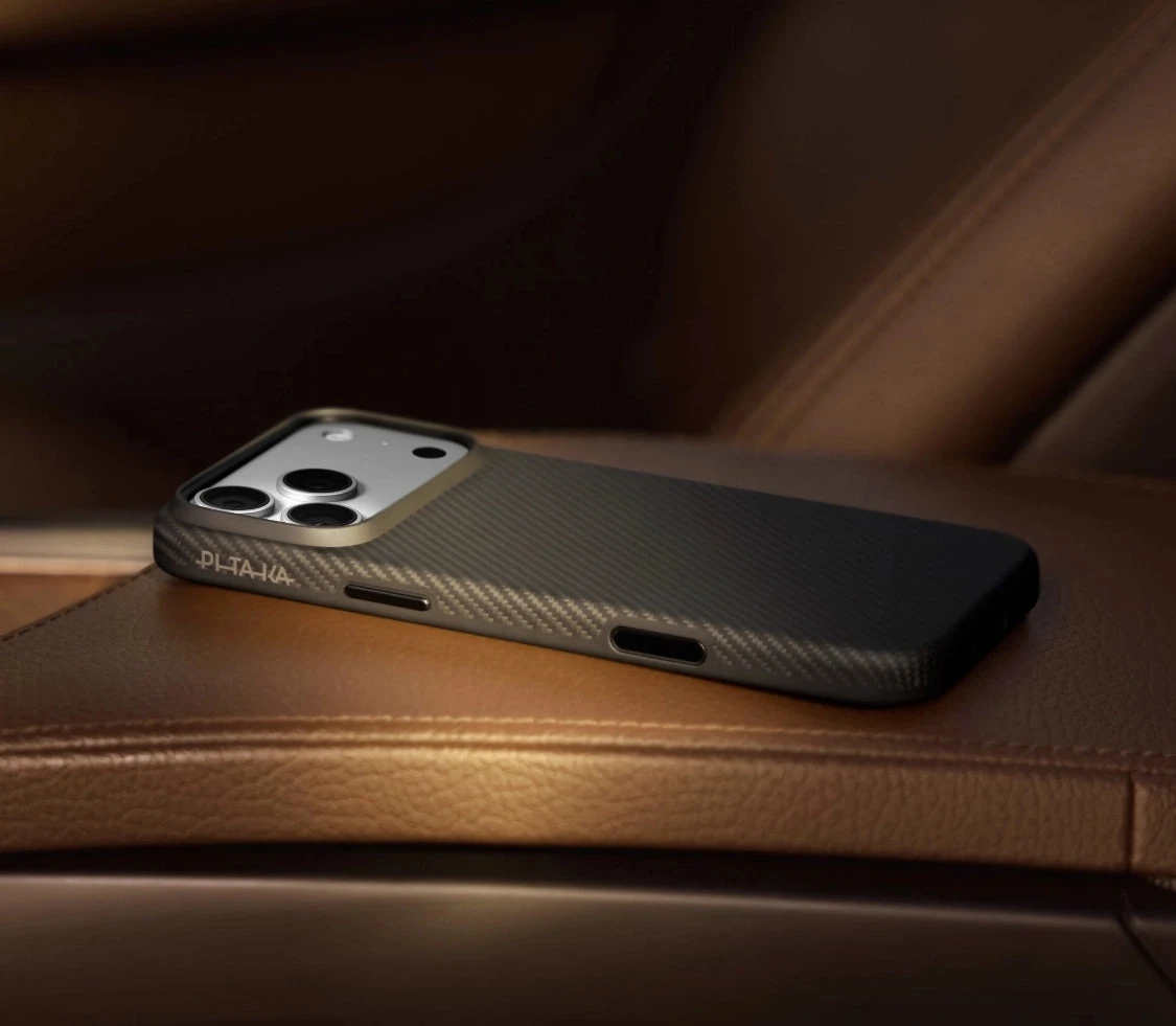 Pitaka Aramid UltraGuard dėklas Apple iPhone 17 Pro, juodas aprašymas - Prekės nuotrauka Pitaka Aramid UltraGuard dėklas Apple iPhone 17 Pro, juodas aprašymas - Prekės nuotrauka