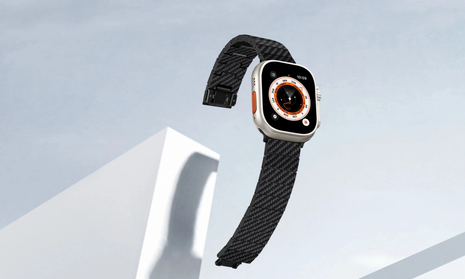 Pitaka Carbon Fiber Apple Watch Band 42/44/45/49mm aprašymas - Prekės nuotrauka