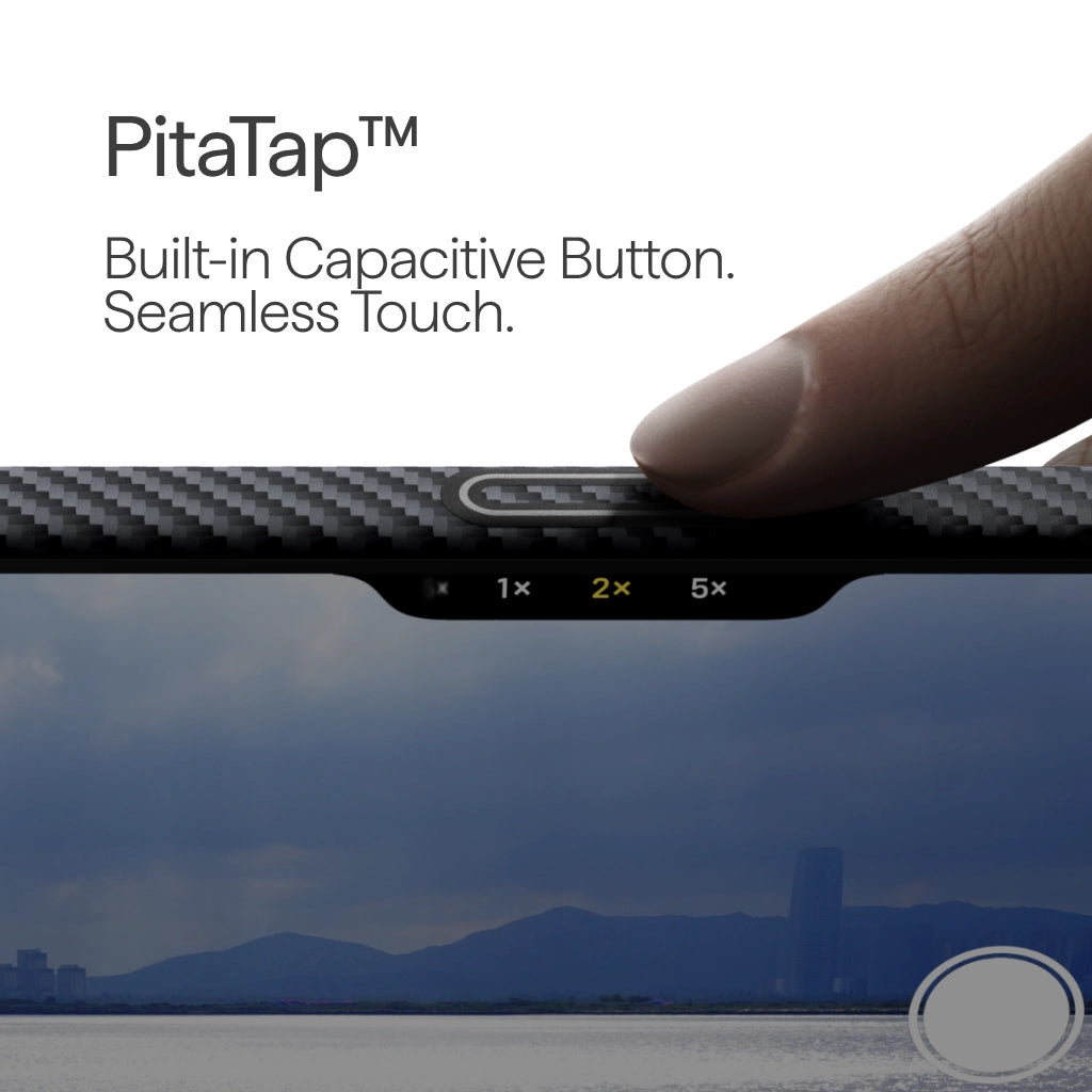Dėklas Burga Pitaka Edge Case, Juodas/Pilkas Twill – iPhone 18/17 Pro aprašymas - Prekės nuotrauka