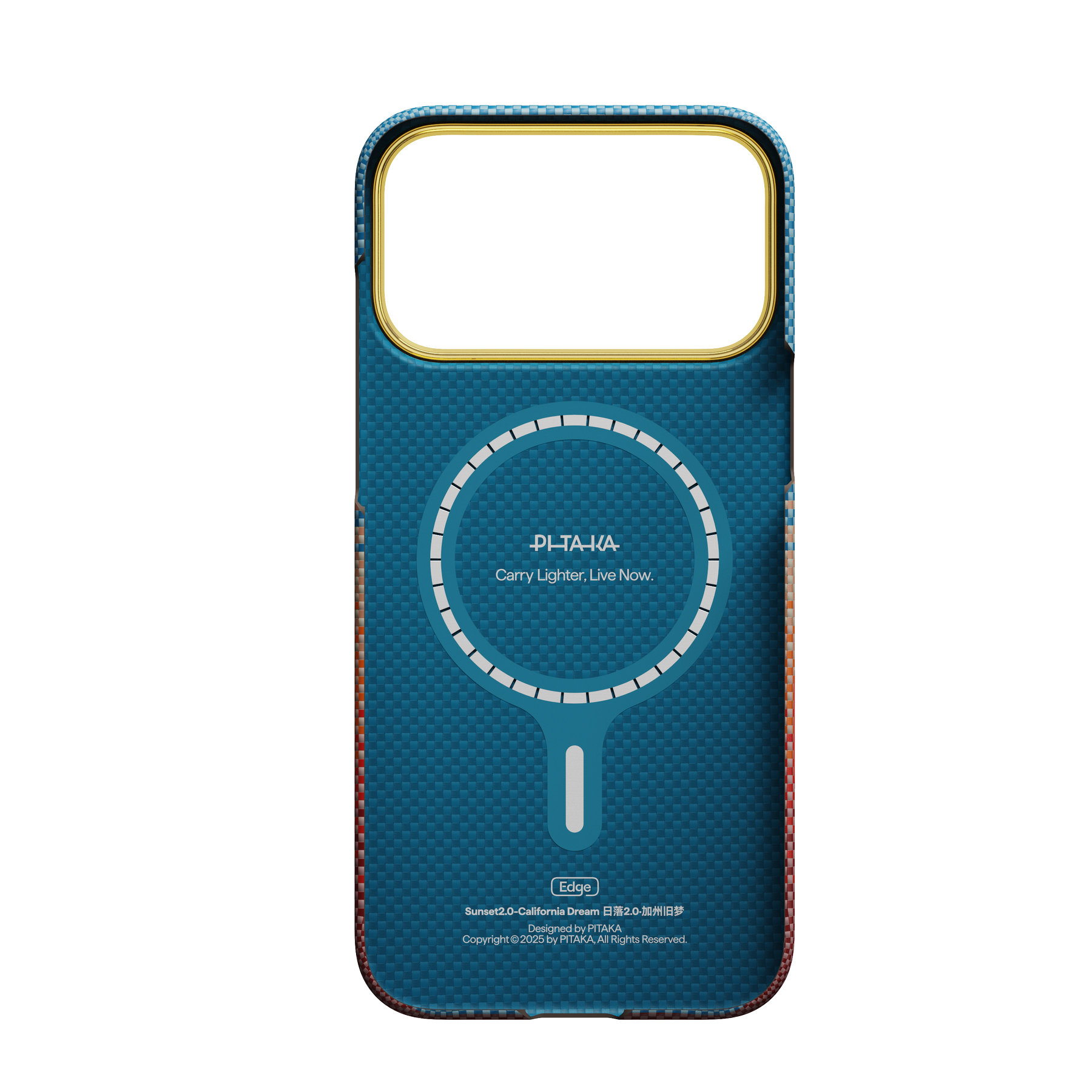 Dėklas Burga Pitaka Edge Case, California Dream Sunset 2.0 – iPhone 18/17 Pro Max aprašymas - Prekės nuotrauka