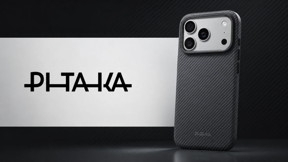 PITAKA Summa dėklas, skirtas iPhone 18 Pro / 17 Pro, juoda-pilka aprašymas - Prekės nuotrauka