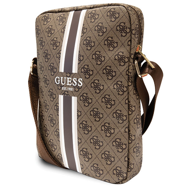 Planšetinio kompiuterio krepšys 10″ Guess 4G Stripes (GUTB10P4RPSW) rudos spalvos aprašymas - Prekės nuotrauka