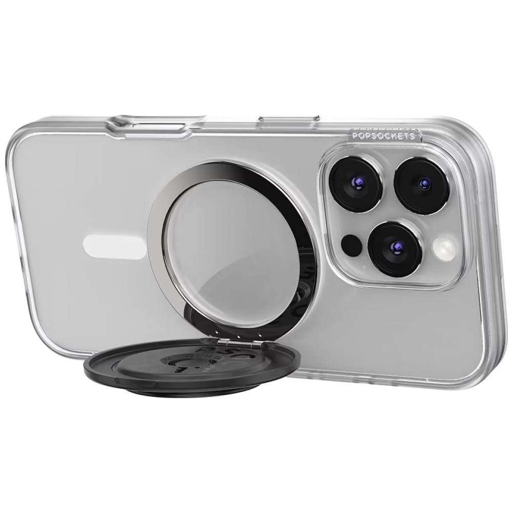 PopSockets Aluminum Radial MagSafe phone grip and stand juodas aprašymas - Prekės nuotrauka