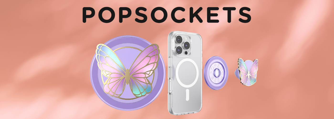 PopSockets Enamel Butterfly Prism MagSafe phone grip and stand lavender aprašymas - Prekės nuotrauka