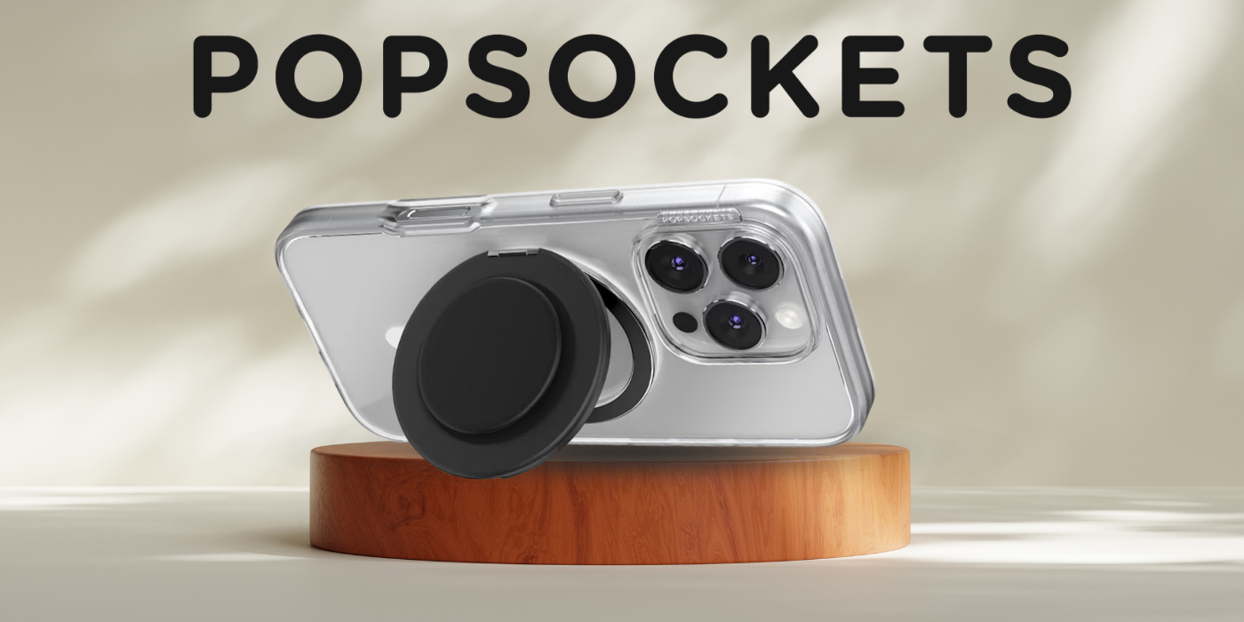 PopSockets Kick-Out Grip MagSafe phone grip and stand juodas aprašymas - Prekės nuotrauka