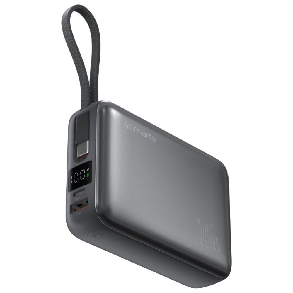 Išorinė baterija 4smarts Enterprise Compact 20000mAh 45W pilka aprašymas - Prekės nuotrauka
