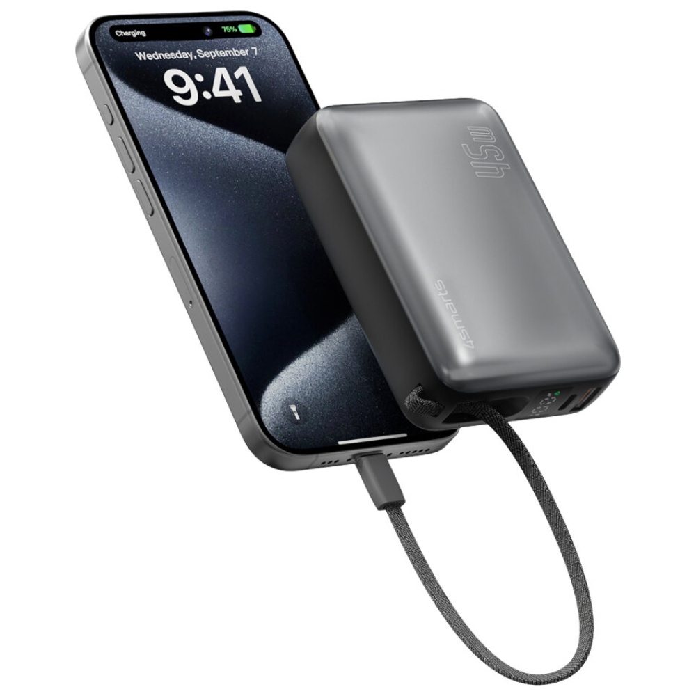 Išorinė baterija 4smarts Enterprise Compact 20000mAh 45W pilka aprašymas - Prekės nuotrauka