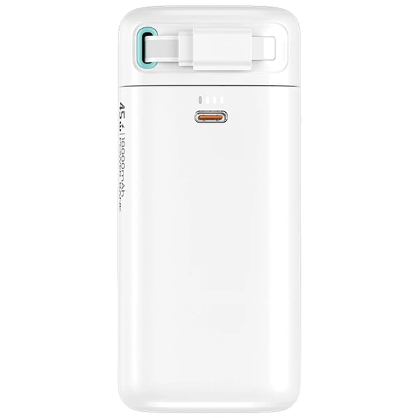 Powerbank 18000mAh PD45W Fast Charge su suvyniojamu kabeliu Lightning USAMS XMF Series 20KCD21701 (US-CD217) juodos spalvos aprašymas - Prekės nuotrauka