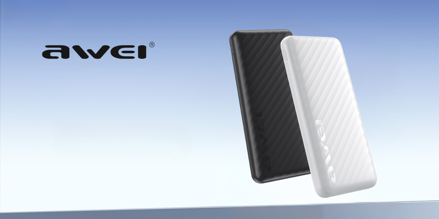 PowerBank AWEI P5K Pro 10000mAh 2xUSB juodos spalvos aprašymas - Prekės nuotrauka