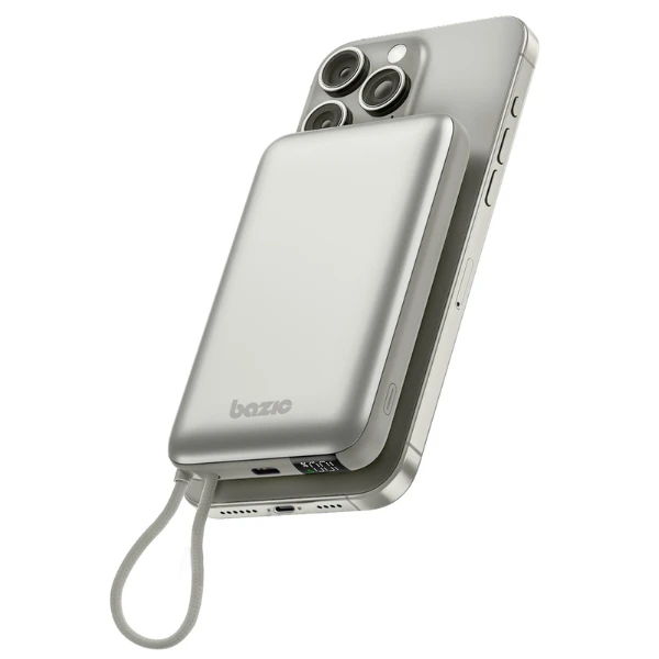 Energea PowerBank Bazic Fusion Mag 10000mAh MagSafe kabelis USB-C pilkos spalvos aprašymas - Prekės nuotrauka Energea PowerBank Bazic Fusion Mag 10000mAh MagSafe kabelis USB-C pilkos spalvos aprašymas - Prekės nuotrauka