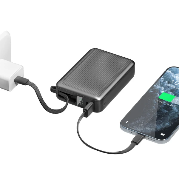 PowerBank Energea Integra Ultra 45 20000mAh kabelis USB-C PD45W pilkos spalvos aprašymas - Prekės nuotrauka PowerBank Energea Integra Ultra 45 20000mAh kabelis USB-C PD45W pilkos spalvos aprašymas - Prekės nuotrauka