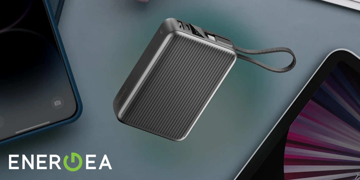 PowerBank Energea Integra Ultra 45 20000mAh kabelis USB-C PD45W pilkos spalvos aprašymas - Prekės nuotrauka PowerBank Energea Integra Ultra 45 20000mAh kabelis USB-C PD45W pilkos spalvos aprašymas - Prekės nuotrauka