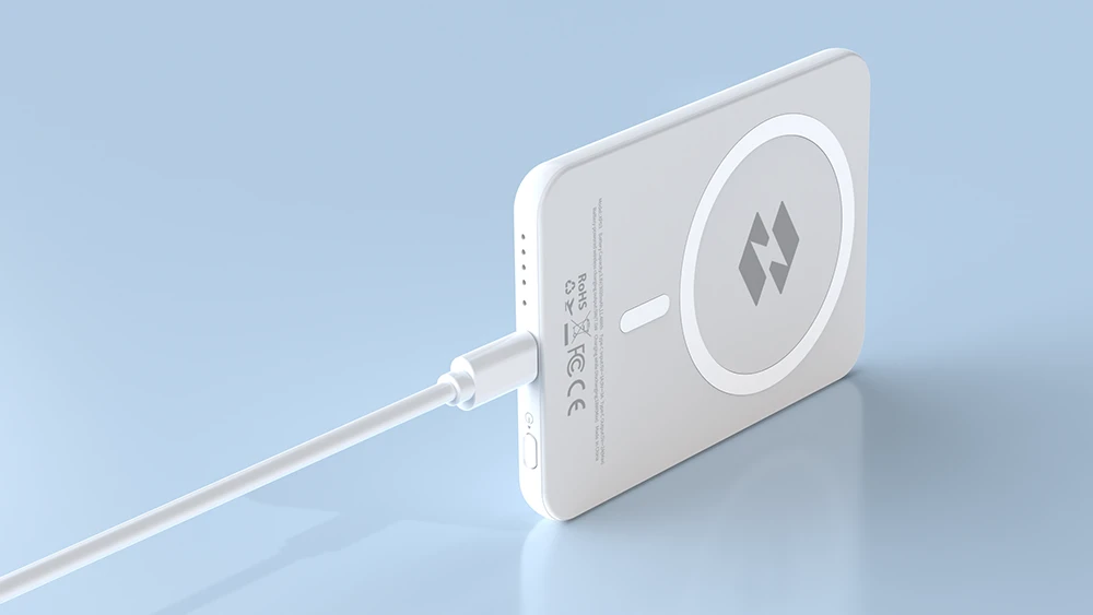 Powerbank INFINIX XP03 MagSafe 3000mAh 7.5W Baltas aprašymas - Prekės nuotrauka
