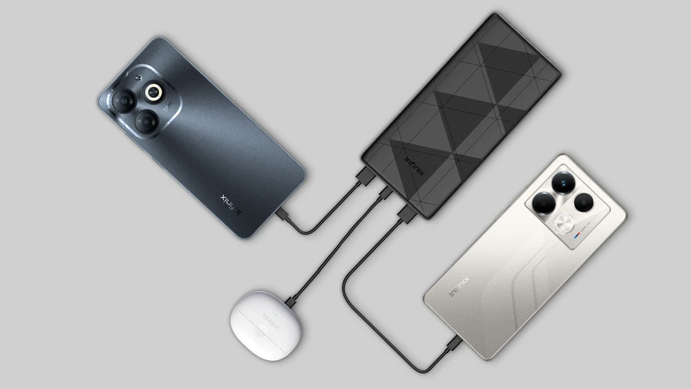 Powerbank INFINIX XP10 10000mAh 12W Juodas aprašymas - Prekės nuotrauka