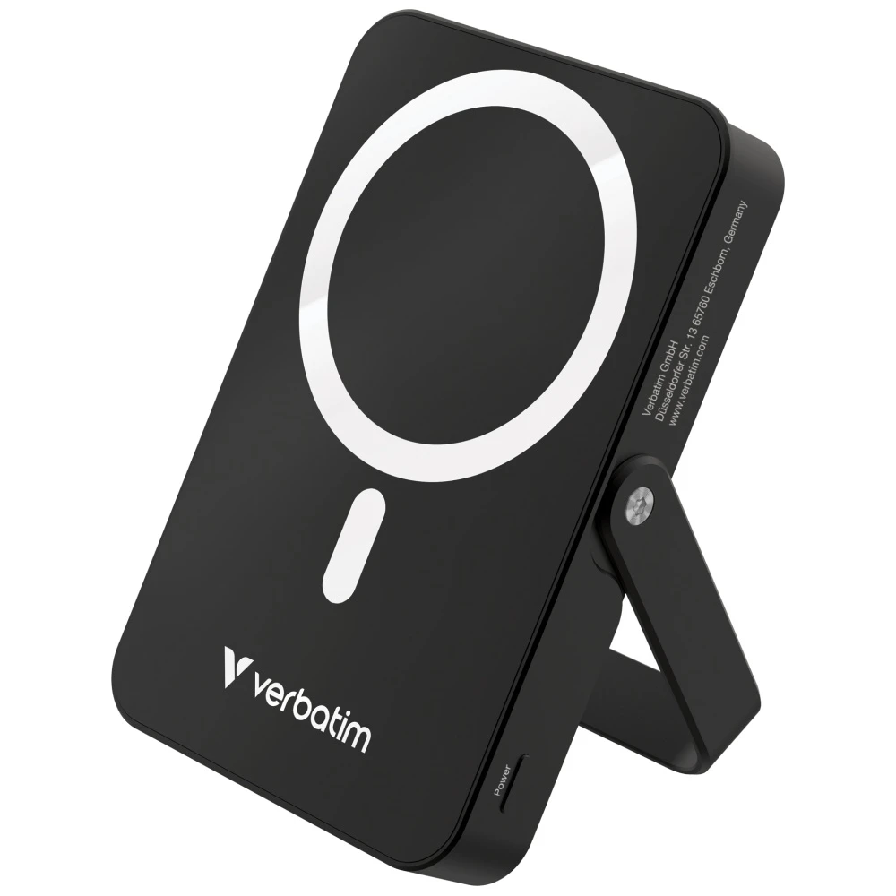 Powerbank Verbatim Charge n Go 10000mAh su stoveliu Magnetic Wireless juodos spalvos 32264 aprašymas - Prekės nuotrauka Powerbank Verbatim Charge n Go 10000mAh su stoveliu Magnetic Wireless juodos spalvos 32264 aprašymas - Prekės nuotrauka