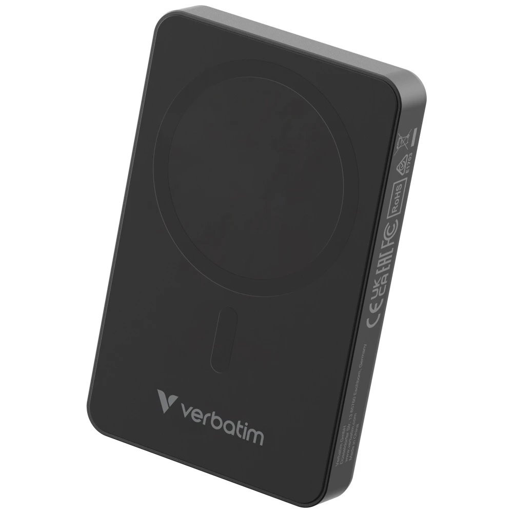 Powerbank Verbatim Charge n Go Essentials 10000mAh Magnetic Wireless juodos spalvos 32227 aprašymas - Prekės nuotrauka Powerbank Verbatim Charge n Go Essentials 10000mAh Magnetic Wireless juodos spalvos 32227 aprašymas - Prekės nuotrauka
