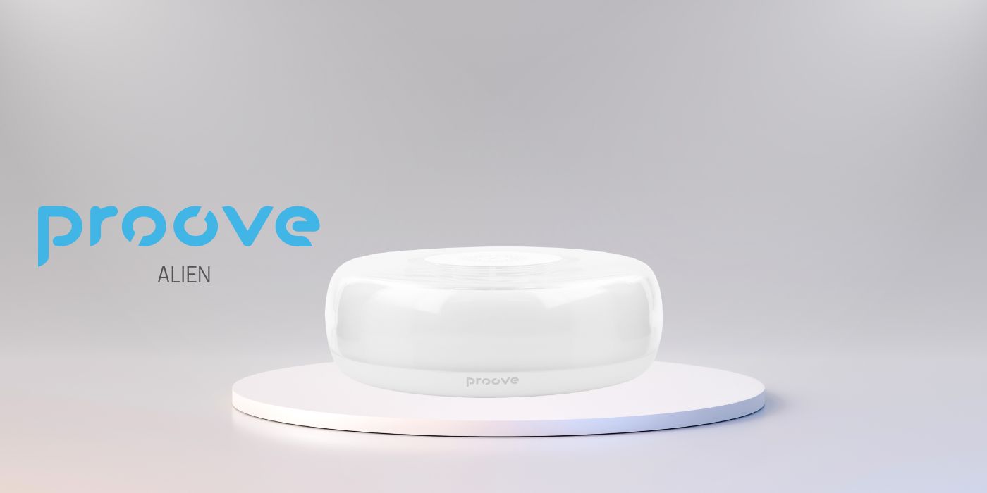 Proove naktinė lempa Alien LED RGB 5W su 15W belaidžiu įkrovikliu, baltos spalvos aprašymas - Prekės nuotrauka