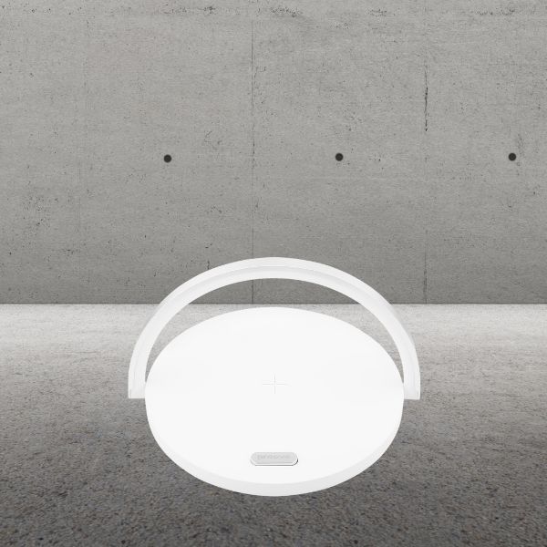 Proove naktinė lempa Light Bridge LED 3W su 15W indukciniu įkrovimu, baltos spalvos aprašymas - Prekės nuotrauka