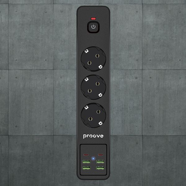 Proove maitinimo ilgintuvas 2m 3000W maitinimo lizdas P-03 (3xAC + 4xUSB + 2xType-C) juodos spalvos aprašymas - Prekės nuotrauka Proove maitinimo ilgintuvas 2m 3000W maitinimo lizdas P-03 (3xAC + 4xUSB + 2xType-C) juodos spalvos aprašymas - Prekės nuotrauka