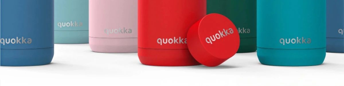 Gertuvė Quokka Echo - 690 ml Stainless Steel Bottle with Silicone Handle (Magnolia) aprašymas - Prekės nuotrauka