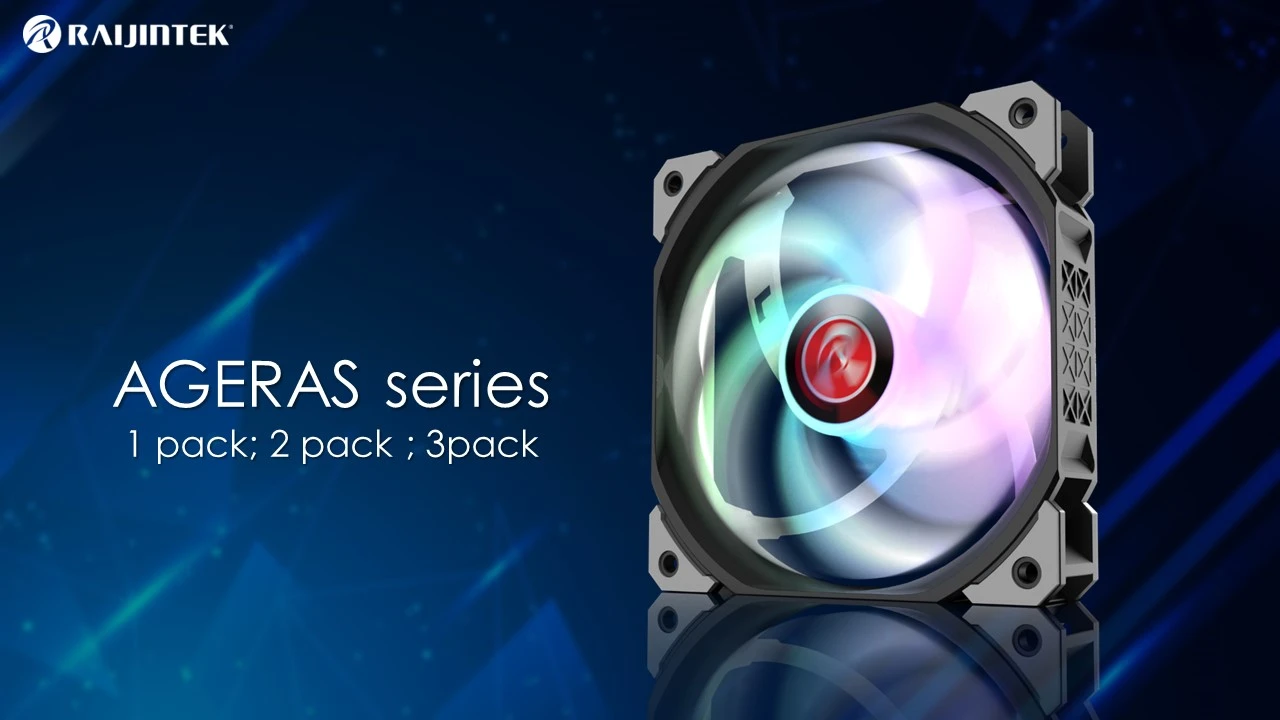 Raijintek AGERAS 12 ARGB-1, case fan juodas aprašymas - Prekės nuotrauka