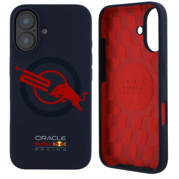 Dėklas Red Bull Raudona Bull Raudona Bull HC Silicone ORBR20 Logo Raudona Lining Apple iPhone 16 MagSafe granatų spalvos aprašymas - Prekės nuotrauka