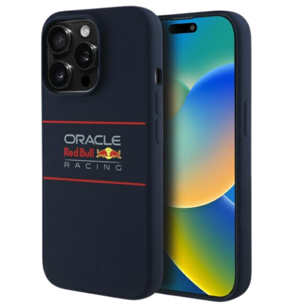 Red Bull Raudona Bull Raudona Bull RBHMP14L24SIHSRV Apple iPhone 14 Pro 6.1″ kietas dėklas navy Silicone Horizontal Logo MagSafe aprašymas - Prekės nuotrauka