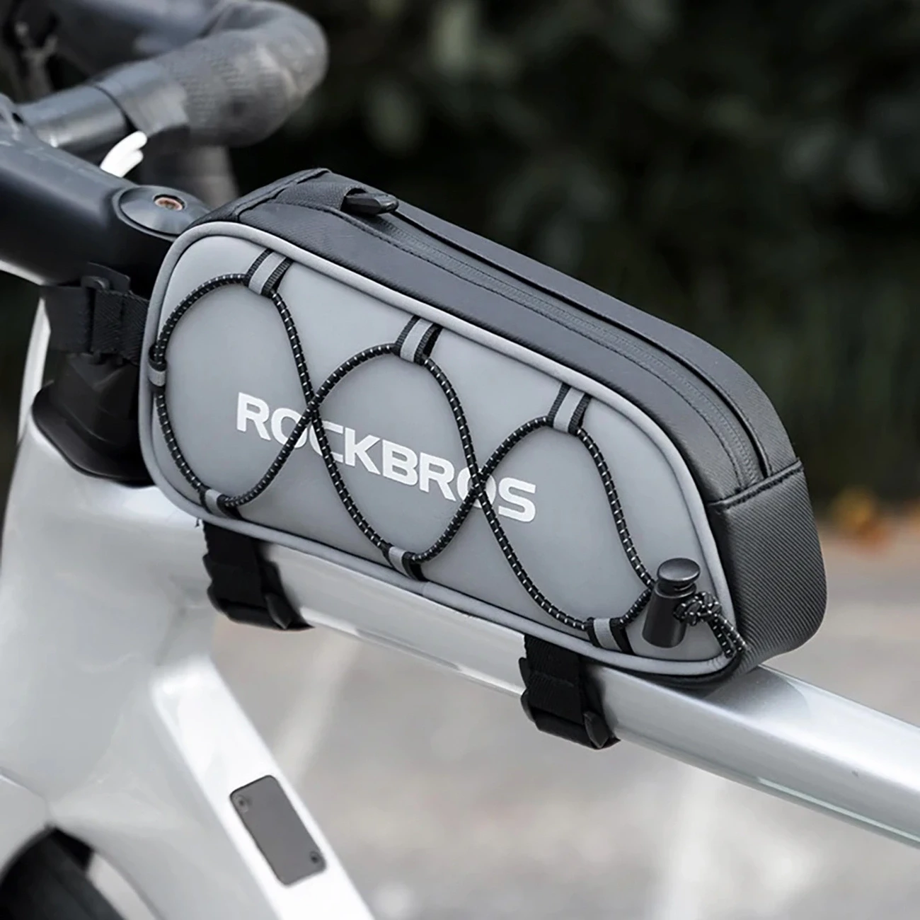 Rockbros 3012010901 bike frame bag 0.9 l – sidabrinis aprašymas - Prekės nuotrauka