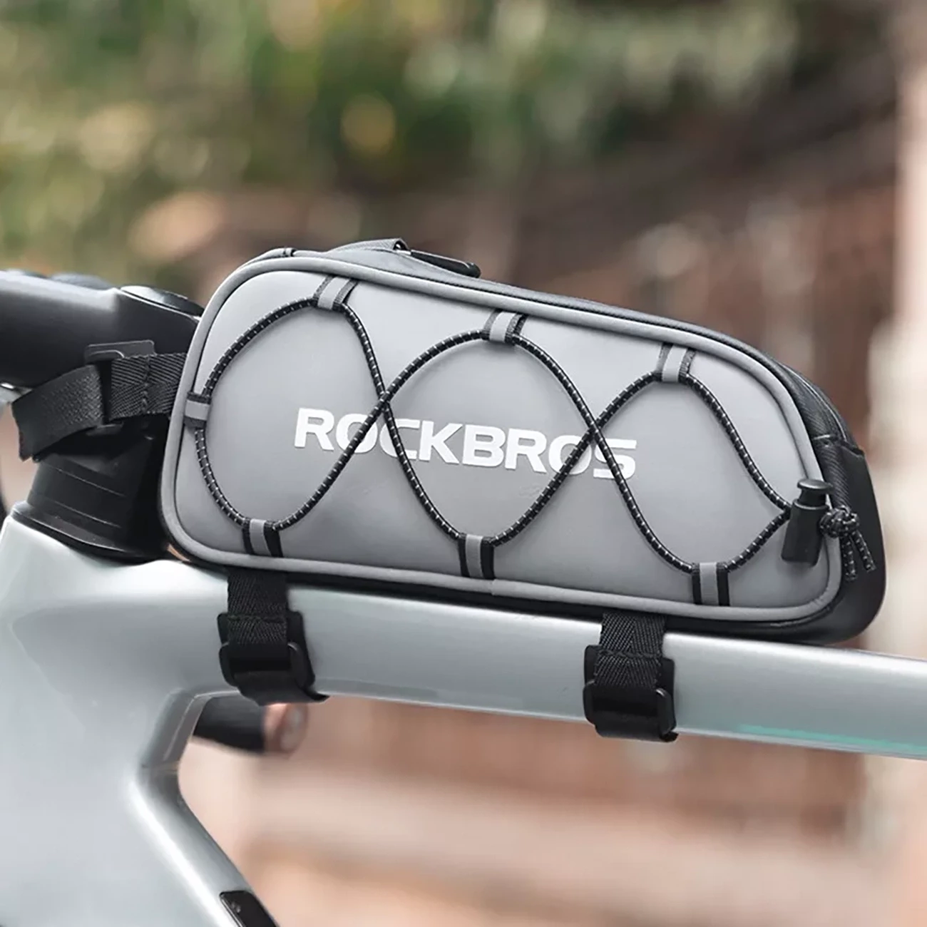 Rockbros 3012010901 bike frame bag 0.9 l – sidabrinis aprašymas - Prekės nuotrauka