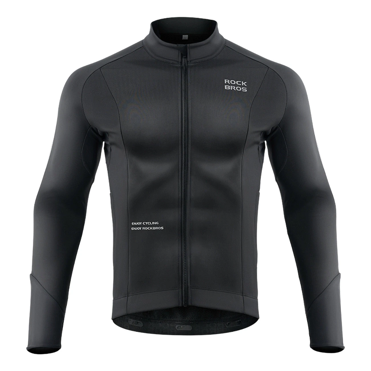 Rockbros Fall/Winter Long Sleeve Cycling Jacket XL – Juodas aprašymas - Prekės nuotrauka