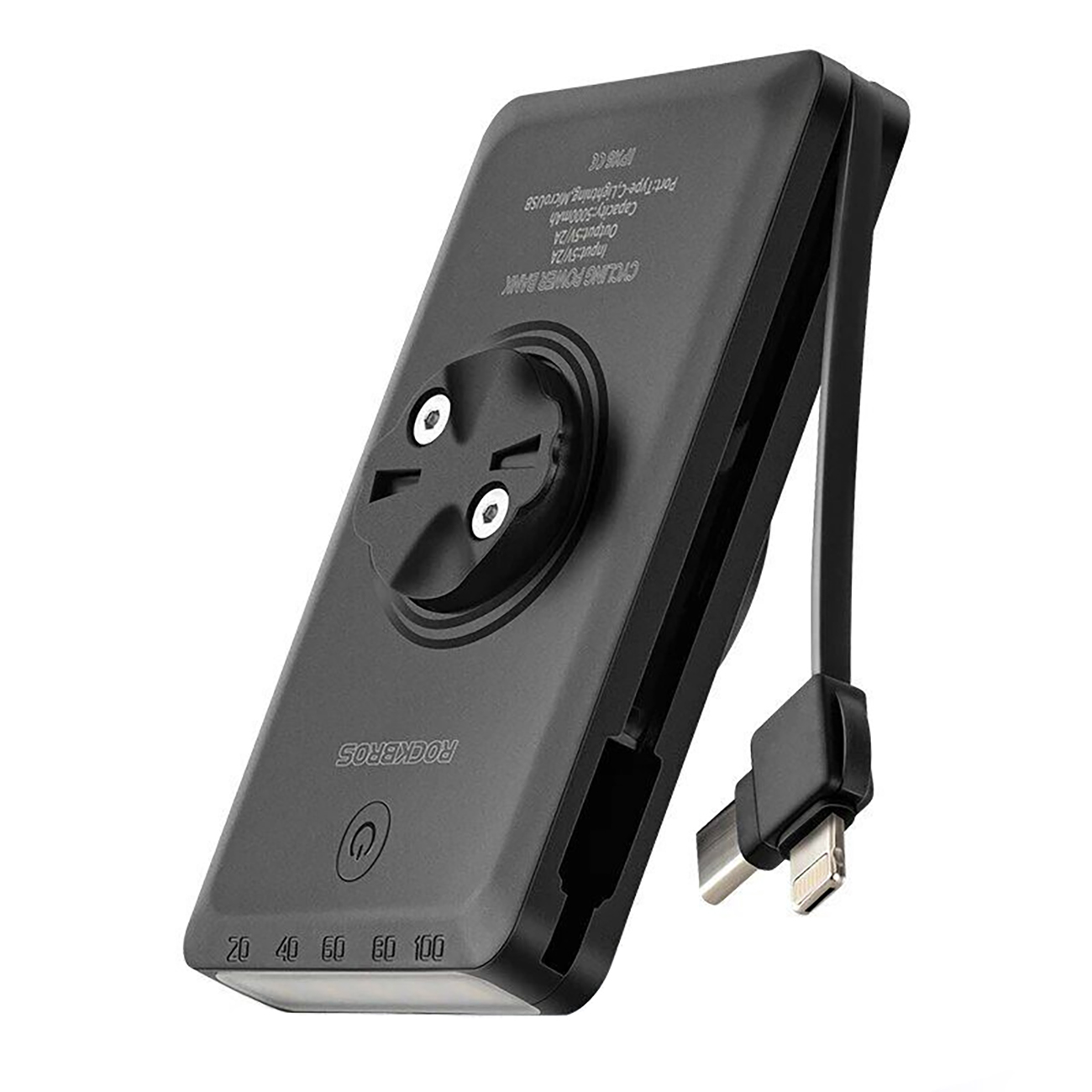 Rockbros JP008 priekinis dviračio žibintas su maitinimo banku 5000mAh 150lm IPX6 – juodos spalvos aprašymas - Prekės nuotrauka