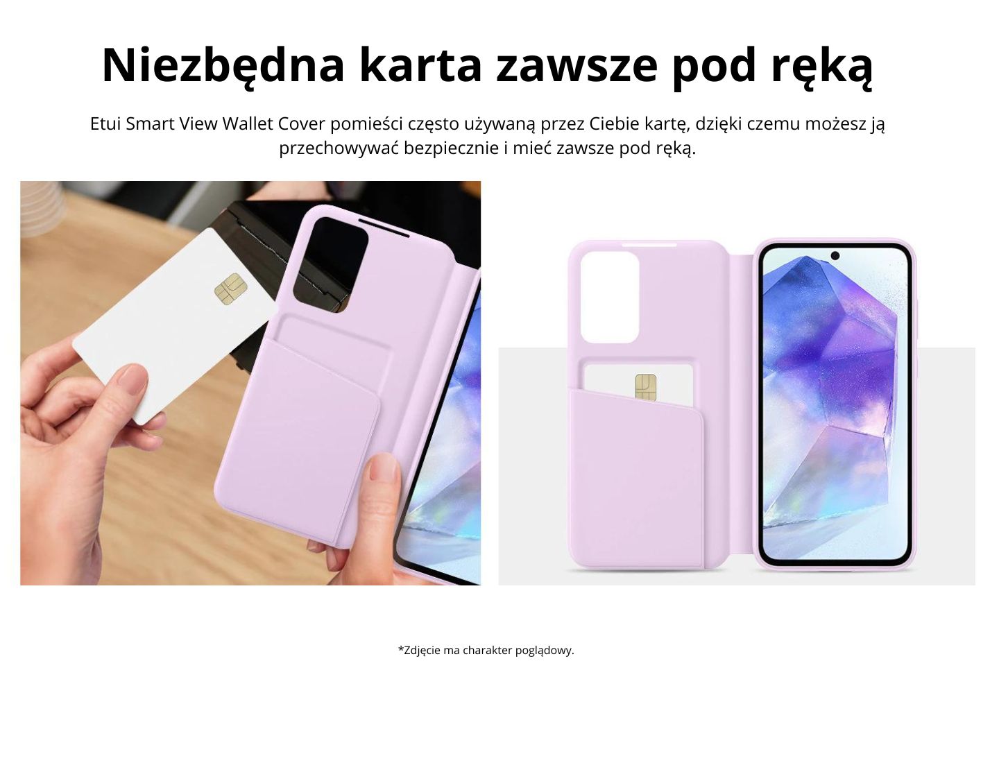 ZA556CVEGWW „Smart View“ piniginės dėklas, skirtas „Samsung Galaxy A55“, levandų spalvos (levandų spalvos) aprašymas - Prekės nuotrauka ZA556CVEGWW „Smart View“ piniginės dėklas, skirtas „Samsung Galaxy A55“, levandų spalvos (levandų spalvos) aprašymas - Prekės nuotrauka