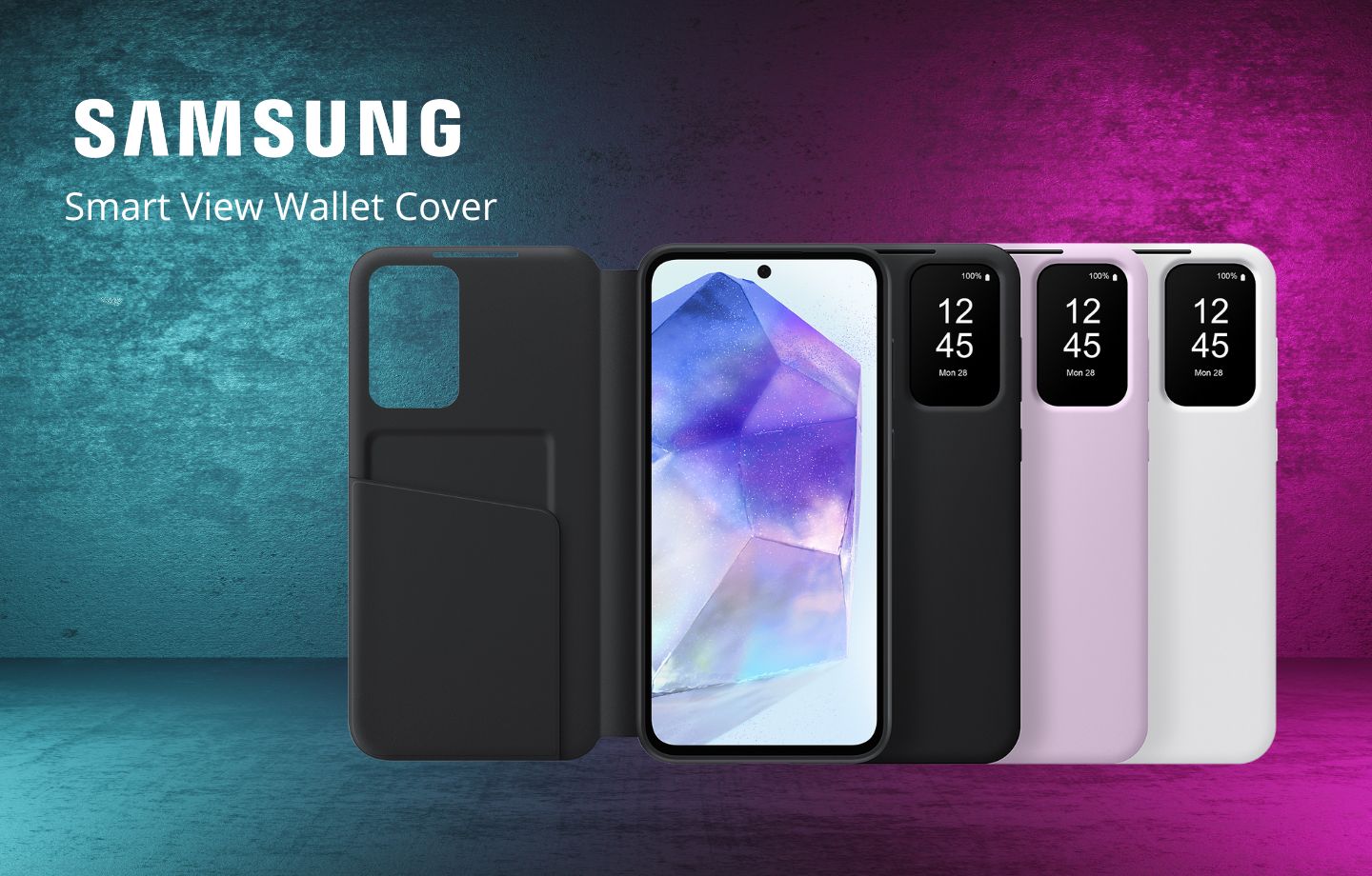 ZA556CWEGWW Smart View piniginės dėklas, skirtas Samsung Galaxy A55 Baltas (Baltas) aprašymas - Prekės nuotrauka