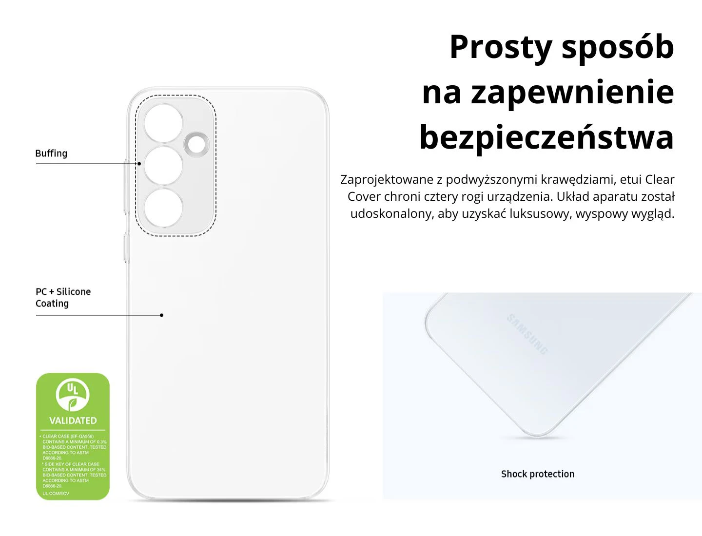 Dėklas „Samsung Galaxy A55“ minkštas skaidrus dangtelis, skaidrus aprašymas - Prekės nuotrauka