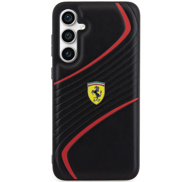 Samsung Galaxy S23 FE Ferrari dėklas Twist Metal Logo (FEHCS23FEPTWK) juodos spalvos aprašymas - Prekės nuotrauka Samsung Galaxy S23 FE Ferrari dėklas Twist Metal Logo (FEHCS23FEPTWK) juodos spalvos aprašymas - Prekės nuotrauka