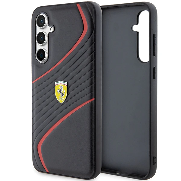 Samsung Galaxy S23 FE Ferrari dėklas Twist Metal Logo (FEHCS23FEPTWK) juodos spalvos aprašymas - Prekės nuotrauka Samsung Galaxy S23 FE Ferrari dėklas Twist Metal Logo (FEHCS23FEPTWK) juodos spalvos aprašymas - Prekės nuotrauka