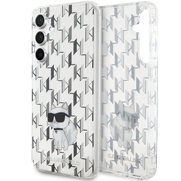 Samsung Galaxy S23 FE Karl Lagerfeld dėklas Monogram Choupette (KLHCS23FEHNCMKLT) skaidrus aprašymas - Prekės nuotrauka