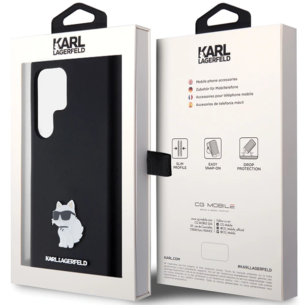 Samsung Galaxy S23 Ultra Karl Lagerfeld silikoninis dėklas Choupette Metal Pin (KLHCS23LSMHCNPK) juodos spalvos aprašymas - Prekės nuotrauka Samsung Galaxy S23 Ultra Karl Lagerfeld silikoninis dėklas Choupette Metal Pin (KLHCS23LSMHCNPK) juodos spalvos aprašymas - Prekės nuotrauka