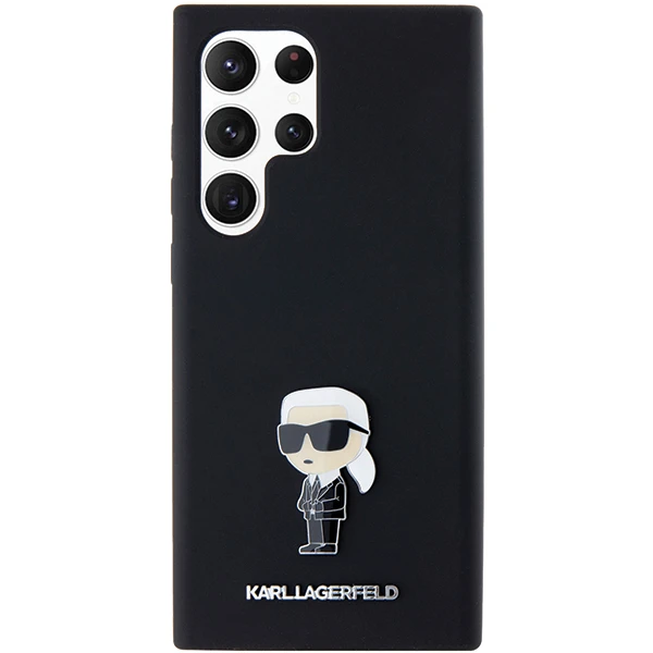 Samsung Galaxy S23 Ultra Karl Lagerfeld silikoninis dėklas Ikonik Metal Pin (KLHCS23LSMHKNPK) juodos spalvos aprašymas - Prekės nuotrauka Samsung Galaxy S23 Ultra Karl Lagerfeld silikoninis dėklas Ikonik Metal Pin (KLHCS23LSMHKNPK) juodos spalvos aprašymas - Prekės nuotrauka