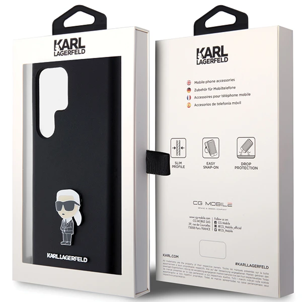 Samsung Galaxy S23 Ultra Karl Lagerfeld silikoninis dėklas Ikonik Metal Pin (KLHCS23LSMHKNPK) juodos spalvos aprašymas - Prekės nuotrauka Samsung Galaxy S23 Ultra Karl Lagerfeld silikoninis dėklas Ikonik Metal Pin (KLHCS23LSMHKNPK) juodos spalvos aprašymas - Prekės nuotrauka