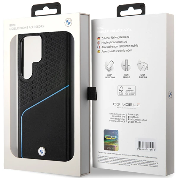 Samsung Galaxy S24 BMW Dėklas Signature odinis Textured & Line MagSafe (BMHMS24S23RDCLK) juodos spalvos aprašymas - Prekės nuotrauka Samsung Galaxy S24 BMW Dėklas Signature odinis Textured & Line MagSafe (BMHMS24S23RDCLK) juodos spalvos aprašymas - Prekės nuotrauka