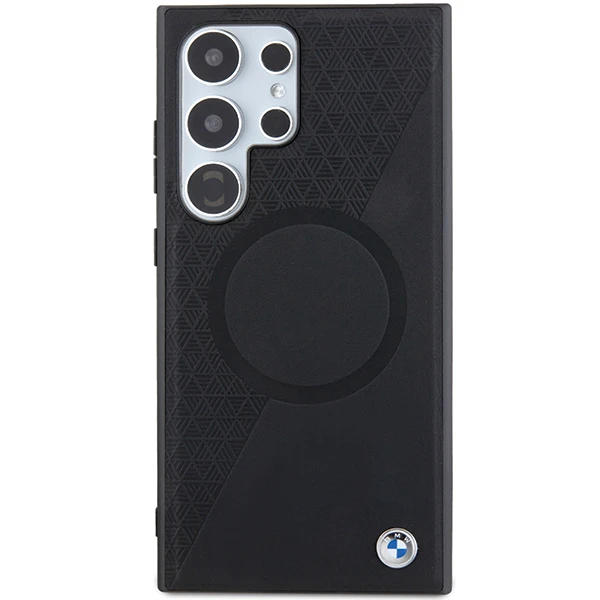 Samsung Galaxy S24 BMW Dėklas Signature odinis Half Textured & Circle MagSafe (BMHMS24S23RTPK) juodos spalvos aprašymas - Prekės nuotrauka Samsung Galaxy S24 BMW Dėklas Signature odinis Half Textured & Circle MagSafe (BMHMS24S23RTPK) juodos spalvos aprašymas - Prekės nuotrauka