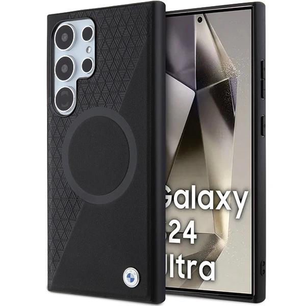 Samsung Galaxy S24 BMW Dėklas Signature odinis Half Textured & Circle MagSafe (BMHMS24S23RTPK) juodos spalvos aprašymas - Prekės nuotrauka Samsung Galaxy S24 BMW Dėklas Signature odinis Half Textured & Circle MagSafe (BMHMS24S23RTPK) juodos spalvos aprašymas - Prekės nuotrauka
