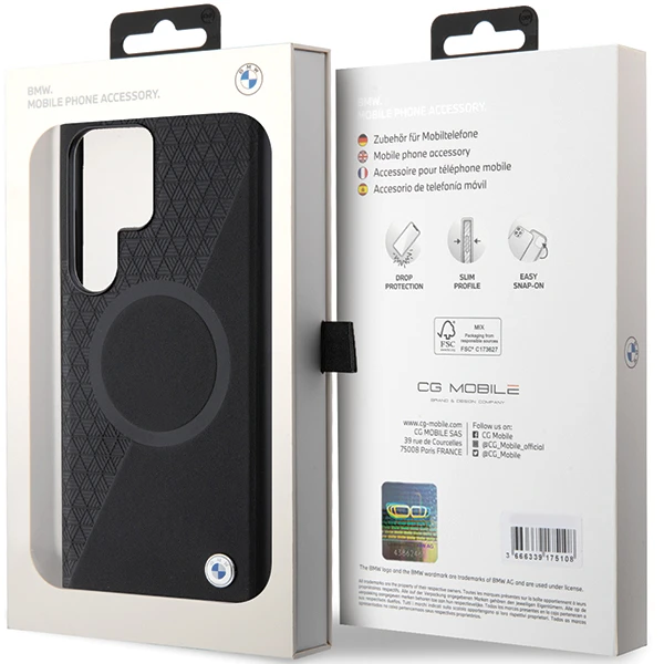 Samsung Galaxy S24 BMW Dėklas Signature odinis Half Textured & Circle MagSafe (BMHMS24S23RTPK) juodos spalvos aprašymas - Prekės nuotrauka Samsung Galaxy S24 BMW Dėklas Signature odinis Half Textured & Circle MagSafe (BMHMS24S23RTPK) juodos spalvos aprašymas - Prekės nuotrauka