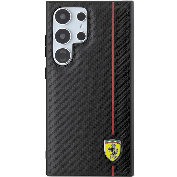 Samsung Galaxy S24 Ferrari dėklas Carbon Printed Line (FEHCS24SN3DUR) juodos spalvos aprašymas - Prekės nuotrauka Samsung Galaxy S24 Ferrari dėklas Carbon Printed Line (FEHCS24SN3DUR) juodos spalvos aprašymas - Prekės nuotrauka